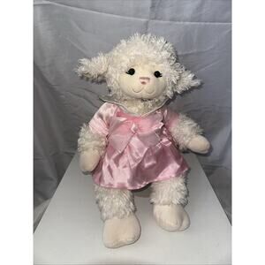 Build-A-Bear 18" Cuddly Lamb Vanilla Swirl Sheep Plush Stuffed Eyelashes Retired